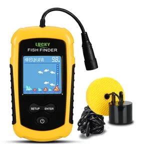 Sonar inteligente portátil para pesca en hielo, buscador de peces con ganchos de señuelo y bolsa de carrete de pesca, FFC1108-1, 100M