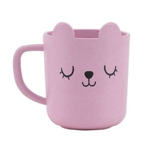 Vasos de Paja de Trigo Biodegradables con Agarraderas, con Diseños de Personajes de Dibujos Animados Favoritos de Niños - Product Image 1
