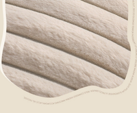 Housse de coussin ultra douce en fausse fourrure de lapin, en velours rayé, coussin décoratif pour canapé, salon
