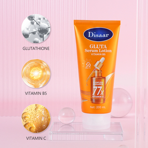 Disaar 77X Vitamina C SPF50 PA+++ Loción Sérum Blanqueadora Vitamina B5 Glutatión Radiance Unifica el Tono de Piel Crema Facial a Granel - Product Image 4