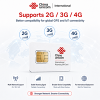 Carte SIM IoT d'itinérance internationale China Unicom 3G/4G GSM pour 175 pays, signal stable, suivi GPS, logistique, suivi d'actifs, PC