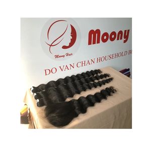 Mechones de cabello humano 100% humano, cabello natural remy Virgen sin procesar con cutícula alineada, venta al por mayor - Product Image 1