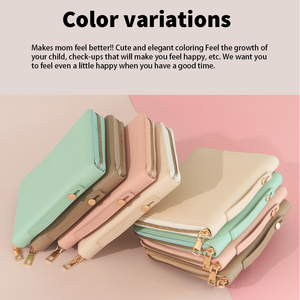 Elegante organizador de cuadernos maternos e infantiles de lujo de cuero PU con estilo Multi bolsa de almacenamiento de tarjetas cartera cuaderno de medicina - Product Image 6