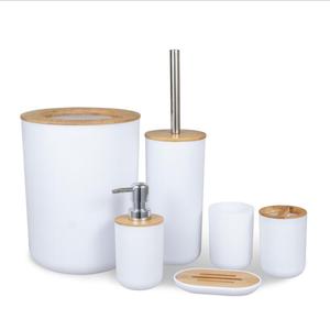 <span class=keywords><strong>Set</strong></span> di accessori per il <span class=keywords><strong>bagno</strong></span> di vendita calda <span class=keywords><strong>Set</strong></span> da <span class=keywords><strong>bagno</strong></span> in legno di bambù con Dispenser di sapone - Product Image 6