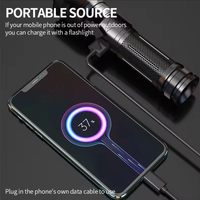 Vente chaude P50 longue portée 800 Lumen P70 LED torche tactique Flash lumière haute puissance Camp Zoom Rechargeable lampe de poche LED