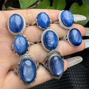 Anelli di Cristallo in Vendita, Gioielli Popolari S925 con Apatite Blu e Anelli Dorati con Rutile, Ideali come Regalo - Product Image 2