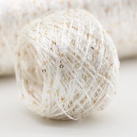 Hot Sale 150D+2mm/3mm Sequins Yarns for Women Sweater 100% Polyester Hand Knitting Colorful Sequin Yarn 1Kg Per Roll