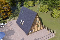 Portable De Luxe 20ft 40ft Maison Conteneur Triangle Toit Préfabriqué Modulaire En Acier Petite Villa Amovible Maisons Préfabriquées