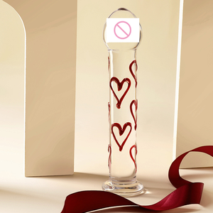 半透明の桃色のハート型ガラス魔法の杖 大人用おもちゃ 男女兼用 - Product Image 4