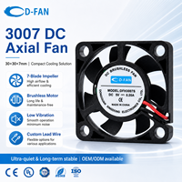 Ventilateur axial étanche IP67 30mm 3007 Mini ventilateur de refroidissement DC 30x30x7 pour le refroidissement des enregistreurs compacts