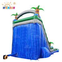 WINSUN Toboggan aquatique gonflable commercial Toboggans aquatiques gonflables d'extérieur Vente en gros de toboggan gonflable avec piscine pour enfants et adultes