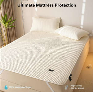 Ensemble de housse de matelas matelassée de luxe pour adultes, trois pièces, taille Queen/King, imperméable et anti-urine, lavable en machine, qualité toutes saisons - Product Image 3