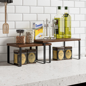 Extendable Multi Layer <b>Storage</b> <b>Rack</b> For <b>Kitchen</b> Countertops Flexible Standing Type 2nd Floor Shelf Desktop Organizer - Product Image 1