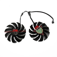 Kipas Pendingin Kartu Grafis, Kipas Pendingin untuk Gigabit GTX 1050 1060 1070 960 RX 470 480 570 580 88MM T129215SU Fan 4Pin