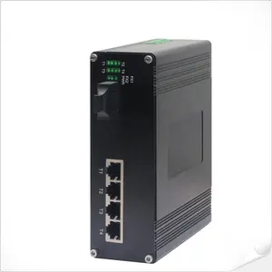 Plug-and-Play 4-Port 10/100/1000T 802.3at POE +1port Industrial 48VDC with POE Network Switches for IP camera