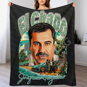 Personnalisation du canapé EL Chapo Guzman EL HERALDO DE MEXICO design climatisation lit en flanelle polaire célébrités couvertures mexicaines - Product Image 2