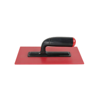 Truelle de finition en plastique rouge en gros avec poignée ergonomique pour travaux de décoration et de plâtrage mural