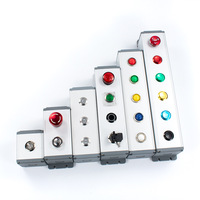 Haute qualité 1,2,3,4,5 trous, boîte de bouton en alliage d'aluminium étanche, boîte de commande de commutateur de bouton