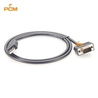 Cable Serial USB a DB9 Macho RS232 de Perfil Bajo, Chip FTDI FT232, Diseño Delgado, Convertidor de Puerto COM para Módem Null D-Sub