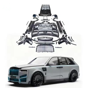 Custom-Fit Dry Carbon Fiber MS Style Self-Adhesive Body <b>Kits</b> <b>Rolls</b>-Royce Cullinan New Condition Front Lip Side Skirt Bumper - Product Image 1