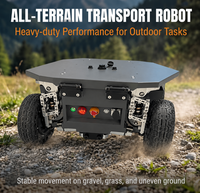 Sasis Robot Tugas Berat 80kg Segala Medan 4WD 4WS Suspensi Independen Zero Turn untuk Patroli Transportasi Luar Ruangan