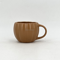 Tasse de couple en gros pour la Saint Valentin tasse à café au lait en céramique tasse en forme de citrouille émaillée cadeau d'amant personnalisé