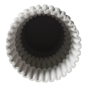 Vaso moderno a coste testurizzato per l'arredamento del soggiorno, vaso per fiori, complemento d'arredo per la casa, comodino della camera da letto, scrivania dell'ufficio - Product Image 3