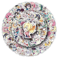 53 pièces usine vente chaude belle fille jeu autocollants cahier décoration amour mille fleurs autocollant