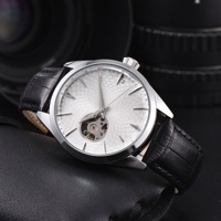 Montre automatique SK pour homme, réserve de marche, cadran squelette, étanche, acier inoxydable