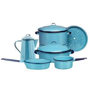 Ensemble de casseroles et poêles en acier au carbone émaillé - Product Image 1