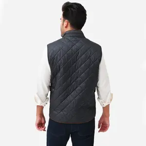 High Quality Men's Quilted Travel Vest Casual Lightweight Sleeveless Jackets Vest Waistcoat Spring Warm Padded Vest