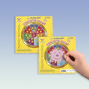 Billets de loterie à gratter personnalisés de haute qualité, cartes de jeu de loterie, conception gratuite, cartes à gratter - Product Image 1