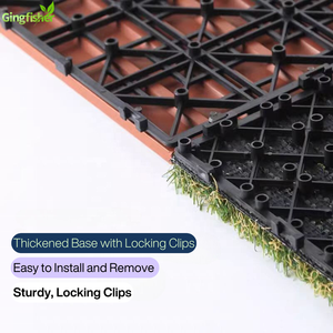 Carreaux de terrasse rainurés traditionnels en WPC 300x300mm Conception à emboîtement facile à enclencher Surface sablée lisse pour sous-sol de jardin extérieur - Product Image 3