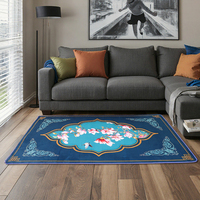 Tapis Shaggy Confortable Épais Antidérapant pour Salon et Chambre, Tapis Imprimé en Velours