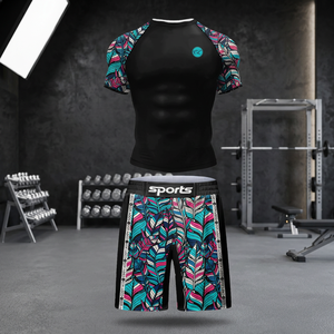Combinaison de boxe pour homme adulte, coupe ajustée, en spandex/polyester, séchage rapide - Product Image 3