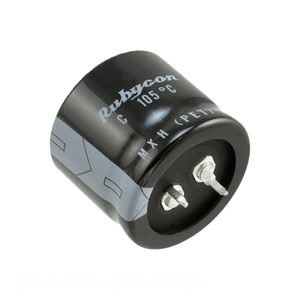 ตัวเก็บประจุ UF 390 UF 20% 200V คาปาซิเตอร์200VXR390MEFCSN30X25ทะลุรู390 uF ของแท้ - Product Image 1