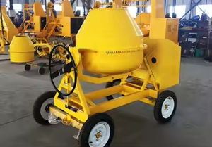 Bétonnière mobile électrique mini sans entretien, à brancher, avec une capacité de 280 L et une productivité de 4-5 m³/h, série de réservoirs jaunes - Product Image 5