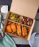 Emballage jetable écologique de qualité alimentaire, papier brun pour fast-food, boîte à lunch alimentaire à emporter en papier kraft à emporter