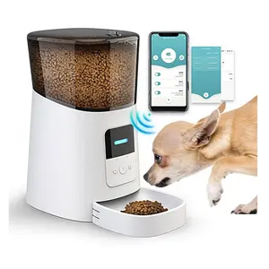 Dispenser di cibo per gatti intelligente con alimentatore automatico per animali domestici in plastica europa per noi, alimentatori automatici per ciotole per animali domestici Smart Wifi all'ingrosso