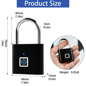 Vân Tay Thông Minh Khóa Không Gỉ Độ Nhạy Cao Thép Cửa Tủ Ổ Khóa Ngân Hàng Tài Chính Ngăn Kéo Bền Ngoài Trời Hành Lý Khóa - Product Image 3