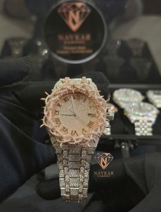 Montre-bracelet VVS Moissanite à cadran carré, sertie de diamants de laboratoire, pour homme, montre de luxe hip-hop pour hommes - Product Image 3