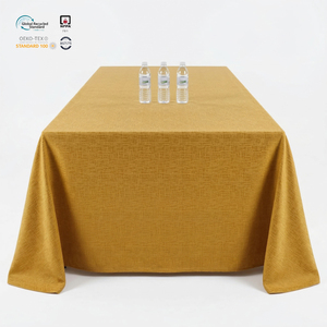 Premium Burgundy 132 Inch Round Jacquard Polyester Eco-Friendly Waterproof Customizable Tablecloth Classic Floral Fine Dining - Product Image 1