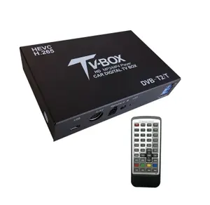 汽车电视信号盒DVB-T汽车移动数字电视盒DVB-T2 HEVC H.265接收器电视调谐器盒德国欧洲澳大利亚菲律宾