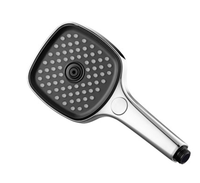 FLOVA Robinet de Douche Monocommande Surpresseur, Accessoire de Douche à Main à Trois Fonctions avec Bouton Poussoir, en Plastique ABS Certifié CUPC pour Salle de Bain
