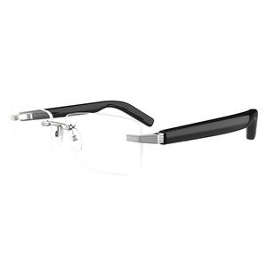 Lunettes intelligentes G06-T noires <span class=keywords><strong>avec</strong></span> puce IA, étanches IP67, contrôle tactile, musique/appels, assistant vocal, télécommande <span class=keywords><strong>photo</strong></span>, 6h d'autonomie, temps réel - Product Image 1