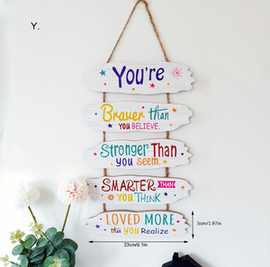 Girl <strong>Room</strong> <strong>Decor</strong> Aesthetic Art Wall Hanging Sign Inspiring Colorful <strong>Rainbow</strong> Wooden Decoration for Kids Teens Nursery Dorm <strong>Decor</strong> - Product Image 1