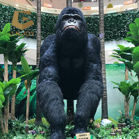 JNZ24 Parc d'attractions à thème animalier d'intérieur, exposition, parc d'attractions grandeur nature, grand animal animatronique gorille pour centre commercial