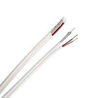 Câble Coaxial Étanche RG59 pour Messagerie, Bobine de 200m, Double Blindage PVC, pour Extérieur, CCS 75 Ohm, Faible Perte
