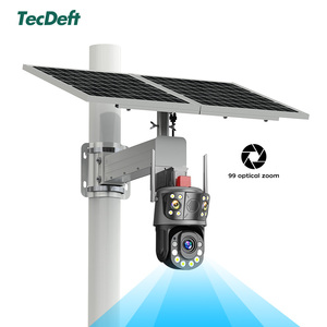 Caméra CCTV solaire TecDeft à double objectif 4MP 4G WiFi avec vision nocturne complète, zoom optique 50X, <span class=keywords><strong>PAN</strong></span>-TILT et audio bidirectionnel, étanche 24/7 - Product Image 5