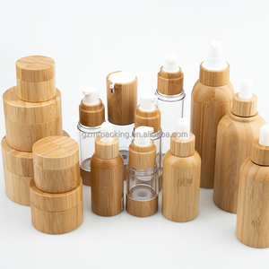 Frasco de crema cosmética de bambú ecológico recargable de grado alimenticio botella de perfume paquete cosmético - Product Image 2